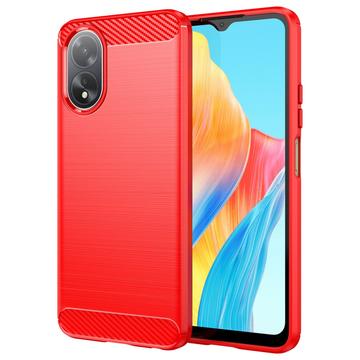 Oppo A18/A38 Szálcsiszolt TPU Tok - Szénszálas