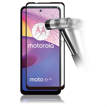 Panzer Full Fit Motorola Moto E40/E30 képernyővédő fólia - fekete