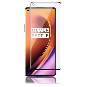 Panzer ívelt OnePlus 8 Pro edzett üveg képernyővédő fólia - fekete