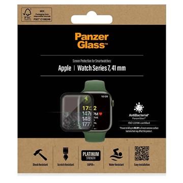 PanzerGlass antibakteriális Apple Watch Series 7 képernyővédő fólia - 41 mm