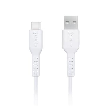 Prio nagysebességű USB-A / USB-C kábel - 3A, 1,2m - fehér