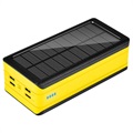 Psooo PS-406 Solar Power Bank/Vezeték nélküli töltő - 40000mAh - Sárga