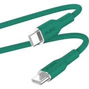 Puro Icon Soft USB-C / USB-C kábel - 1,5m - Sötétzöld