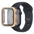 Rhinestone Decorative Apple Watch Series 9/8/7 Tok Képernyővédő Fóliával - 41mm - Arany