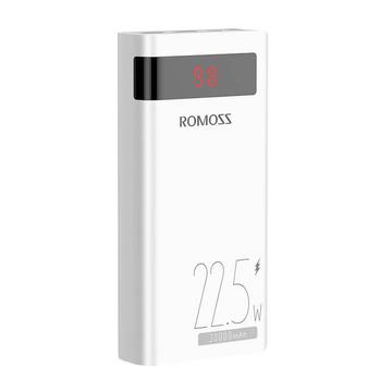 Romoss Sense 8PF Power Bank 30000mAh - 22.5W, PD, QC, FCP - White