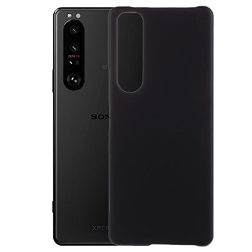 Sony Xperia 1 III gumírozott műanyag tok - fekete