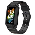 Rugged TPU Case with Strap - Honor Band 6, Huawei Band 6, Band 7 - Black