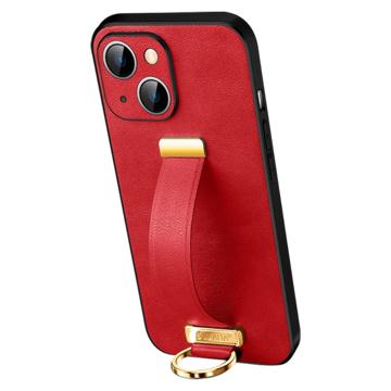 Sulada Fashion iPhone 14 Plus Hibrid Tok Kézi Szíjjal - Piros