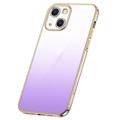 Sulada Gradient Plating Frame iPhone 14 TPU Tok - Lila