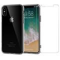 Saii 2 az 1-ben iPhone X/XS TPU tok és edzett üveg kijelzővédő fólia