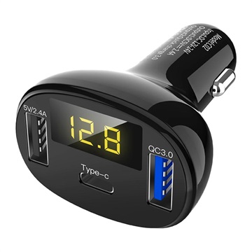 Saii QC3.0 Dual USB & Type-C Fast Car Charger - 32W