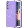 Samsung Galaxy A05s Stylish Glitter Series TPU Tok - Átlátszó Lila