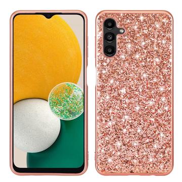 Glitter sorozatú Samsung Galaxy A15 hibrid tok - Rose Gold