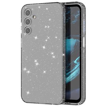 Samsung Galaxy A15 Stylish Glitter Series TPU Tok - Átlátszó Fekete