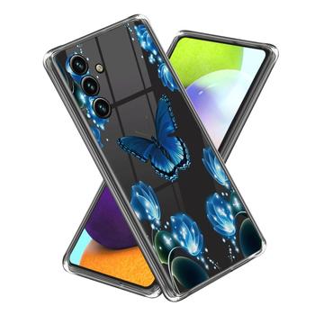 Samsung Galaxy A15 Stílusos Ultravékony TPU Tok - Pillangó és Virágok