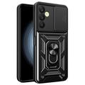 Samsung Galaxy A25 Rotary Ring Hybrid Case with Camera Shield - Black