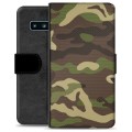 Samsung Galaxy S10+ Premium pénztárca tok - Camo