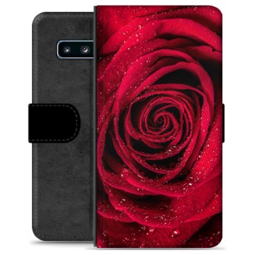 Samsung Galaxy S10 Prémium pénztárca tok - Rose