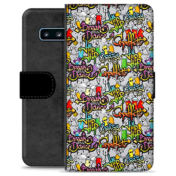 Samsung Galaxy S10+ Premium Wallet tok - Graffiti