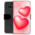 Samsung Galaxy S10+ prémium pénztárca tok - szerelem