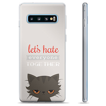 Samsung Galaxy S10+ TPU tok - Angry Cat