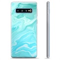 Samsung Galaxy S10+ TPU tok - kék márvány