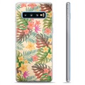 Samsung Galaxy S10+ TPU tok – rózsaszín virágok