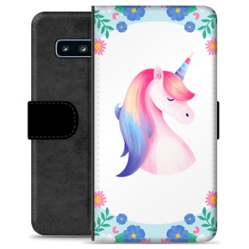 Samsung Galaxy S10 Premium pénztárca tok - Unicorn