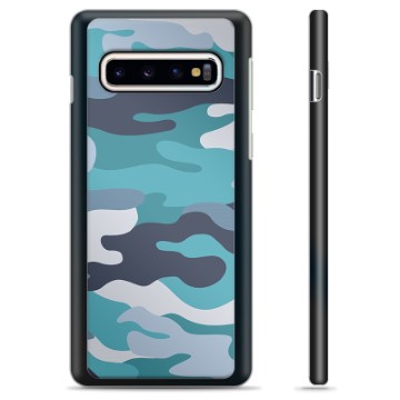 Samsung Galaxy S10 védőburkolat - kék terepszínű