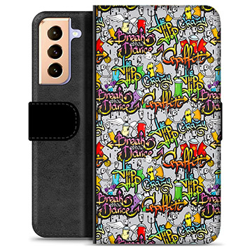 Samsung Galaxy S21+ 5G Premium Wallet tok - Graffiti