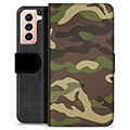 Samsung Galaxy S21 5G Premium Wallet tok - Camo