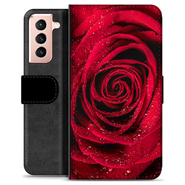 Samsung Galaxy S21 5G Premium Wallet tok - Rose