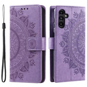 Samsung Galaxy S24 Mandala sorozat pénztárca tok - Lila