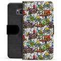 Samsung Galaxy S8+ Premium Wallet tok - Graffiti