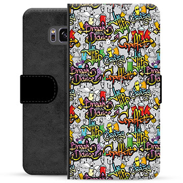 Samsung Galaxy S8+ Premium Wallet tok - Graffiti