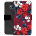 Samsung Galaxy S8 Premium pénztárca tok - Vintage Flowers