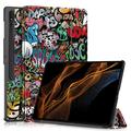 Samsung Galaxy Tab S9 Ultra Tri-fold sorozatú Smart Folio tok - Graffiti