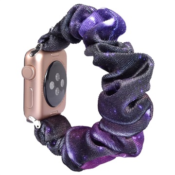 Scrunchie Apple Watch Series 7/SE/6/5/4/3/2/1 szíj – 45mm/44mm/42mm – mélylila