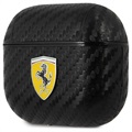 Scuderia Ferrari Carbon AirPods 3 tok kulcstartóval - fekete