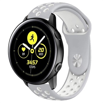 Samsung Galaxy Watch aktív szilikon szíj - fehér / szürke