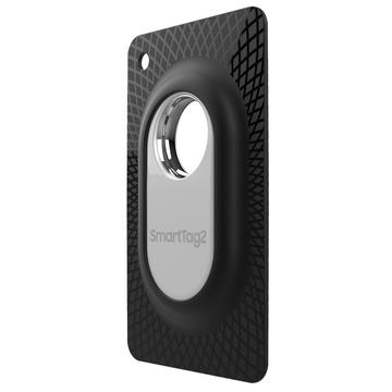 Silicone Card Case for Samsung Galaxy SmartTag 2 Bluetooth Tracker Protective Cover Sleeve - Black