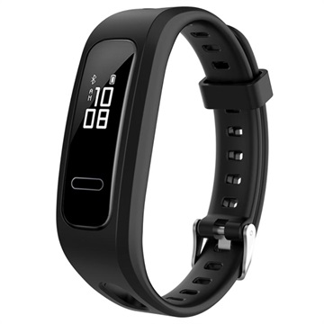 Honor Band 4 Running, Huawei Band 3e szilikon csuklópánt - fekete