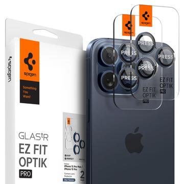 Spigen Glas.tR Ez Fit Optik Pro iPhone 14 Pro/14 Pro Max/15 Pro/15 Pro Max/16 Pro/16 Pro Max Kamera Lencsevédő - Titánkék