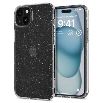 iPhone 15 Spigen Liquid Crystal Glitter tok - átlátszó