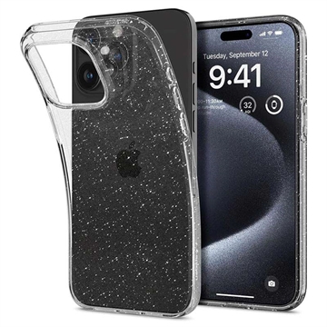 iPhone 15 Pro Max Spigen Liquid Crystal Glitter tok - átlátszó