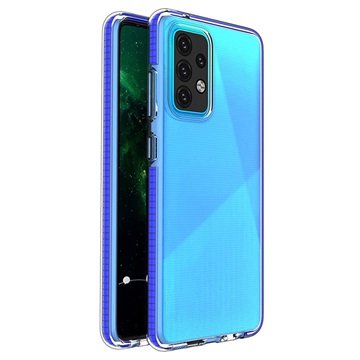 Tavaszi sorozat Samsung Galaxy A52 5G, Galaxy A52s TPU tok - átlátszó / sötétkék