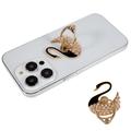 Swan Glitter Bling Phone Ring Holder Phone Ring Grip Rhinestone Stand Finger Kickstand Metal Back Grip - Black