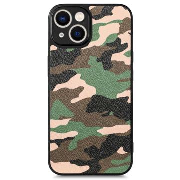 Camouflage Sorozatú iPhone 14 Plus Hibrid Tok - Zöld