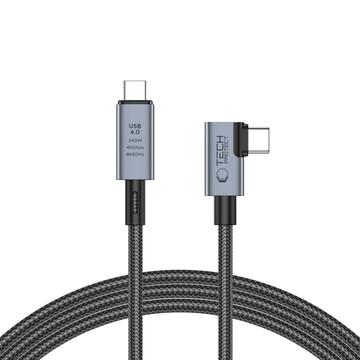 Tech-Protect UltraBoost Max "L" USB 4.0 Type-C Cable - PD240W, 1.5m, 8K 40Gbps - Grey