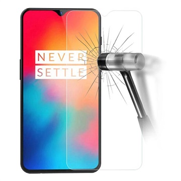 OnePlus 6T edzett üveg képernyővédő fólia - 9H, 0,3 mm - átlátszó